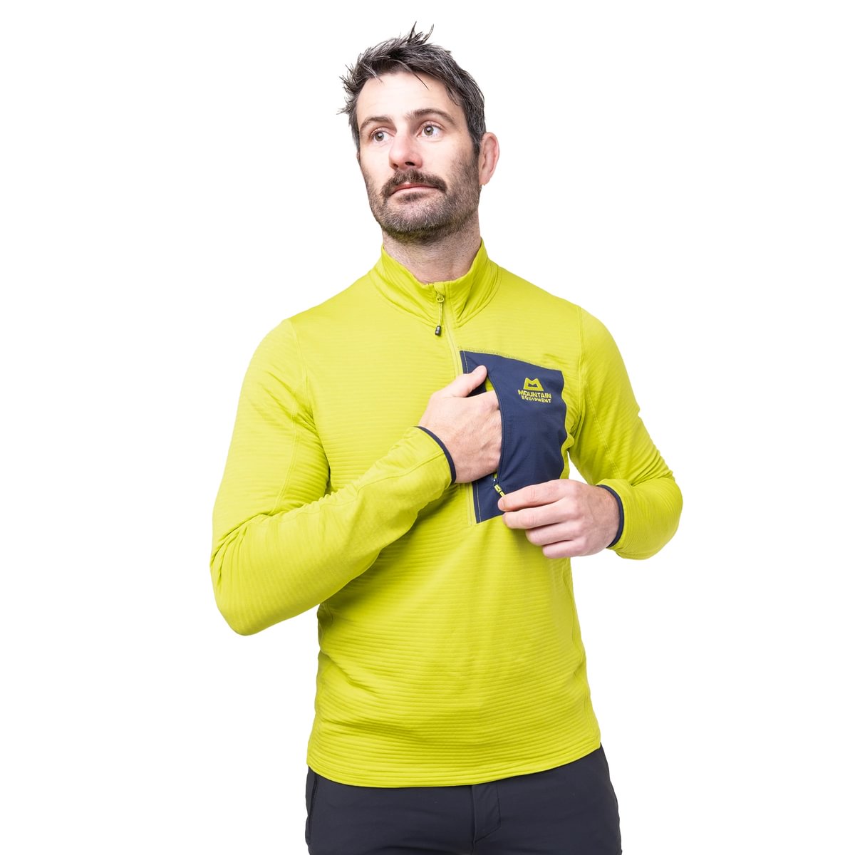 Lumiko Men's Lightweight Fast Drying Quarter Zip Fleece - Vine Cosmos [ME-005360_SAMPLE]