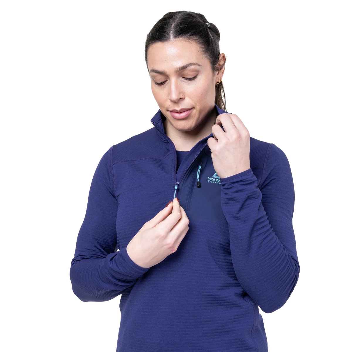Lumiko Women's Lightweight Fast Drying Quarter Zip Fleece - Amethyst [ME-005369_SAMPLE]