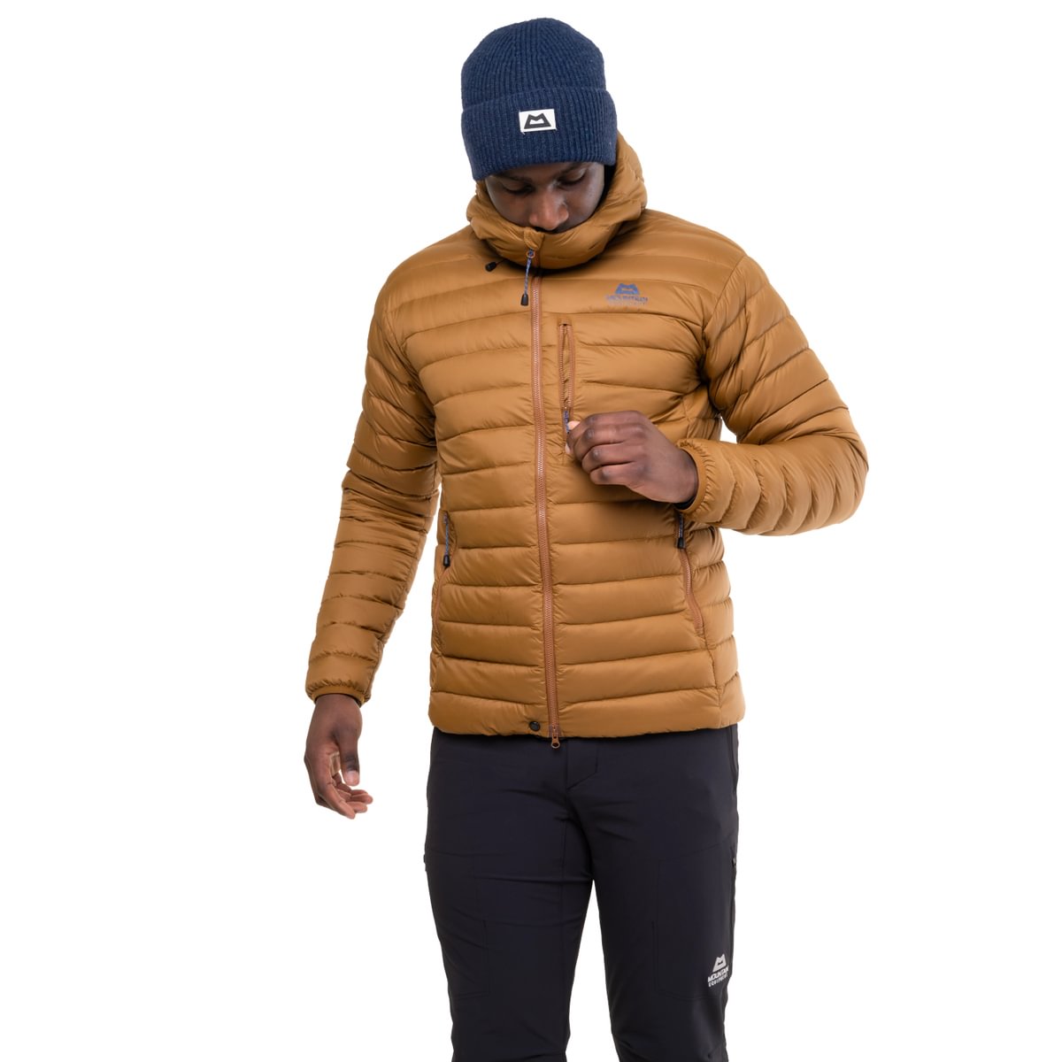 Earthrise Men's 100% Recycled Hooded Lightweight Down Jacket - Walnut [ME-006399_STOCK]