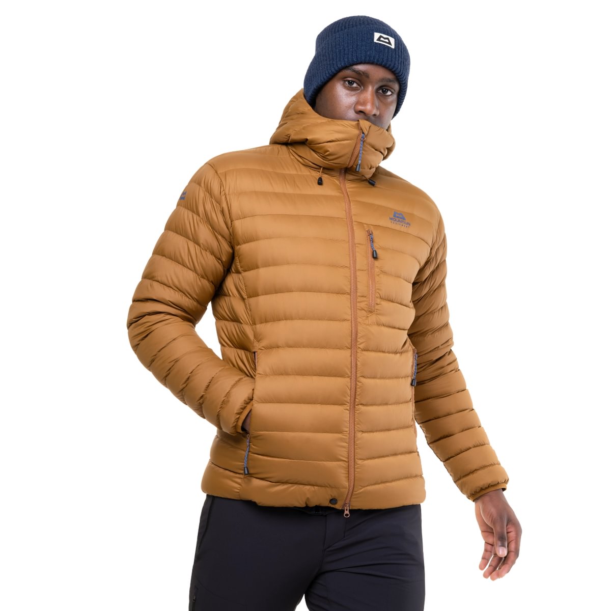 Earthrise Men's 100% Recycled Hooded Lightweight Down Jacket - Walnut [ME-006399_STOCK]