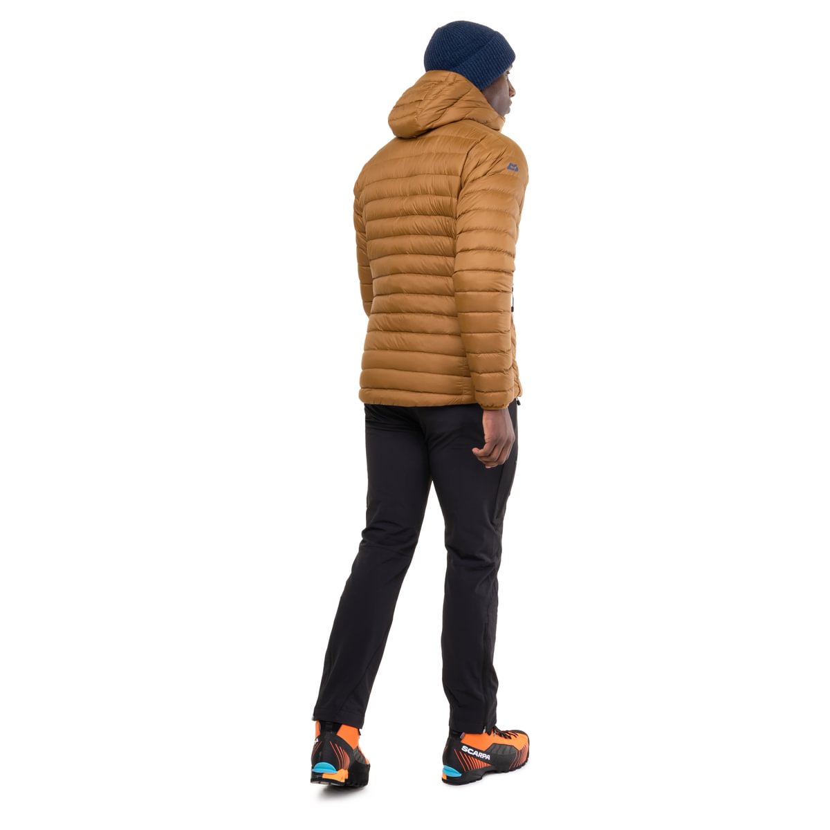 Earthrise Men's 100% Recycled Hooded Lightweight Down Jacket - Walnut [ME-006399_STOCK]