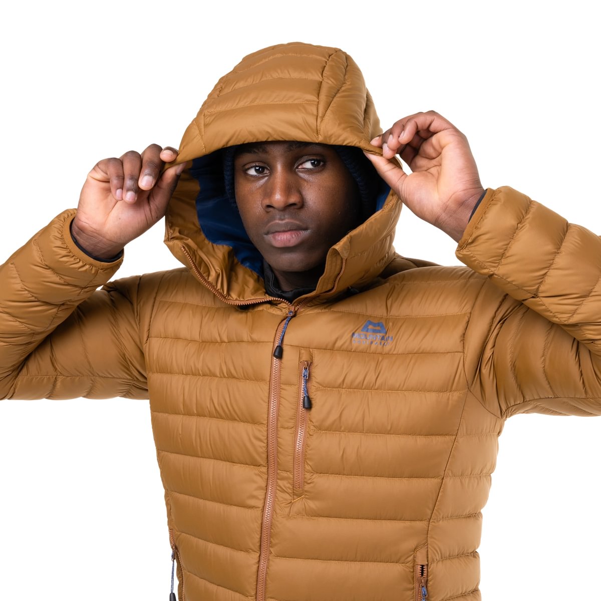 Earthrise Men's 100% Recycled Hooded Lightweight Down Jacket - Walnut [ME-006399_STOCK]
