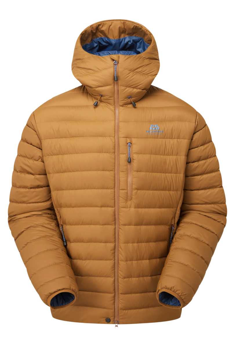 Earthrise Men's 100% Recycled Hooded Lightweight Down Jacket - Walnut [ME-006399_STOCK]