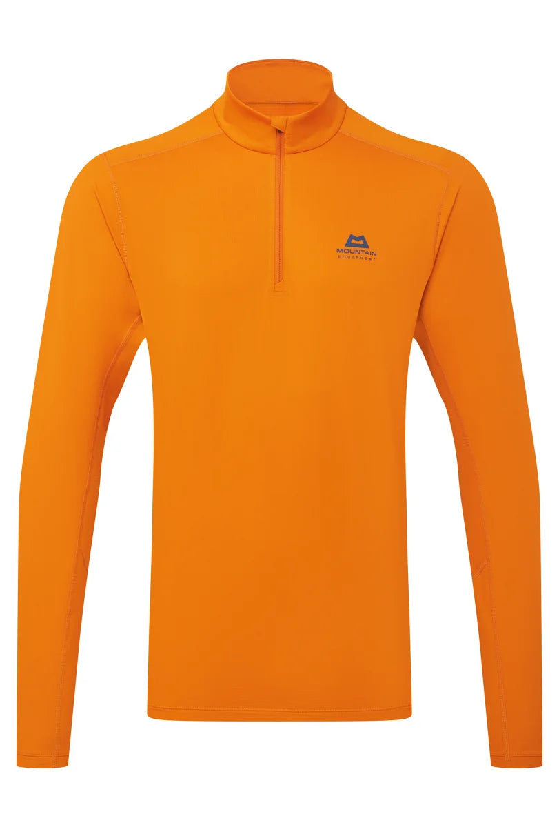 Cerrig Men's Long Sleeve Moisture Wicking 1/4 Zip Base Layer Tops - Rust [ME-007462_SAMPLE]