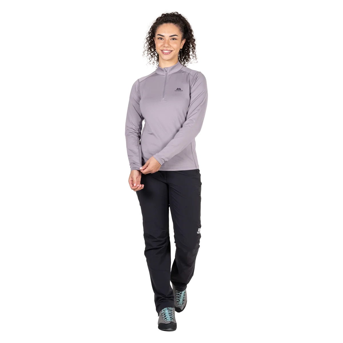 Cerrig Women's Long Sleeve Moisture Wicking 1/4 Zip Base Layer Tops - Allium [ME-007463_SAMPLE]