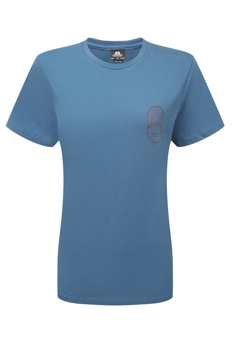Alpenglow Women's 100% Cotton Everyday Tee - Stellar Blue [ME-007947_SAMPLE]