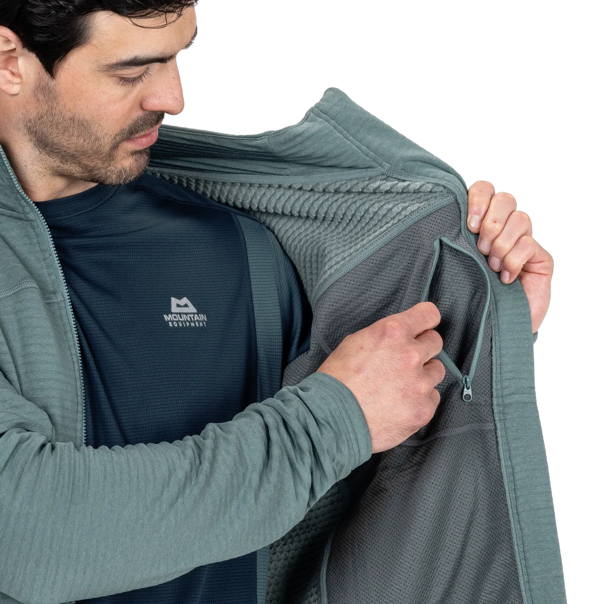 Apiro Men's Brushed-Back Stretch Fleece Jacket - Goblin Blue [ME-008019_SAMPLE]