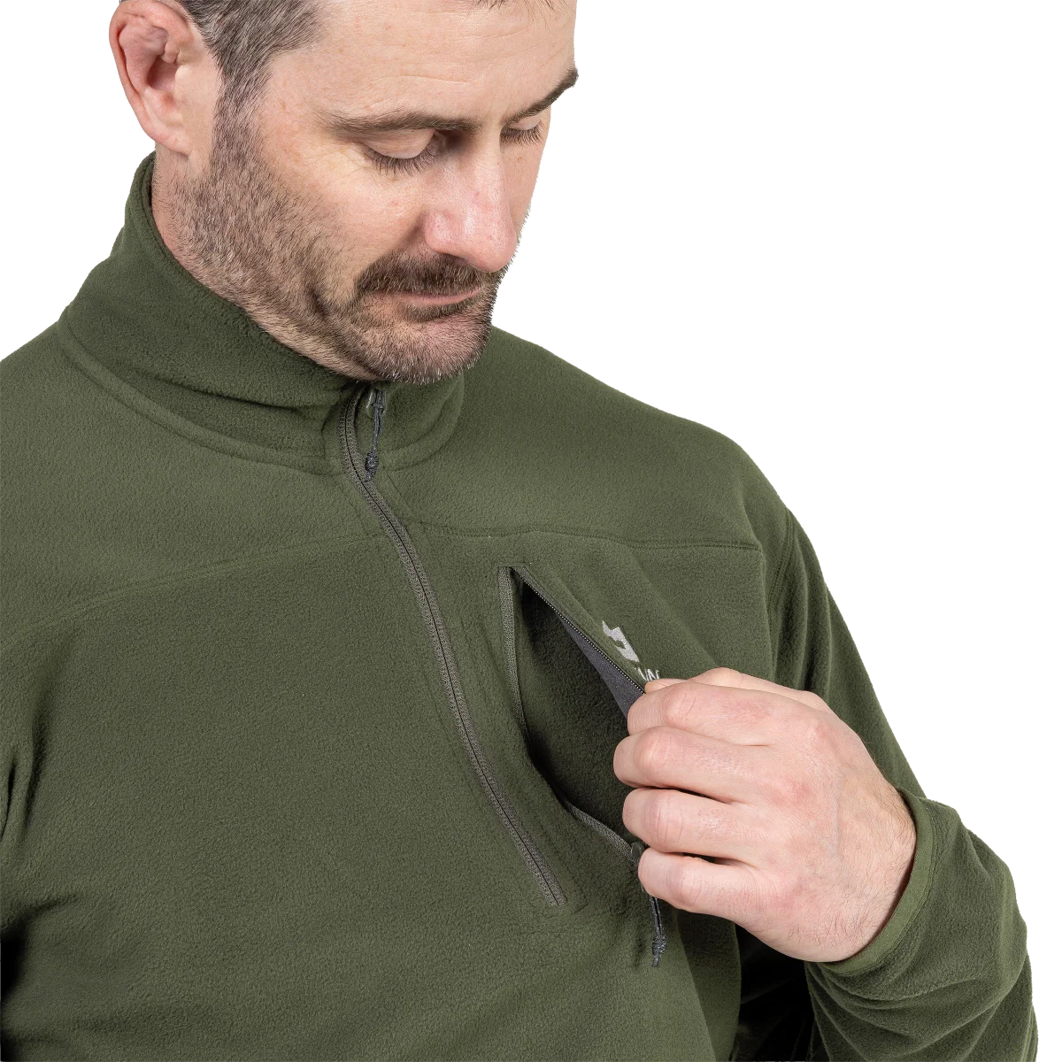 Micro Men's POLARTEC® Classic 100M Mid-layer 1/4 Zip Fleece Pullover - Buckthorn [ME-008365_SAMPLE]