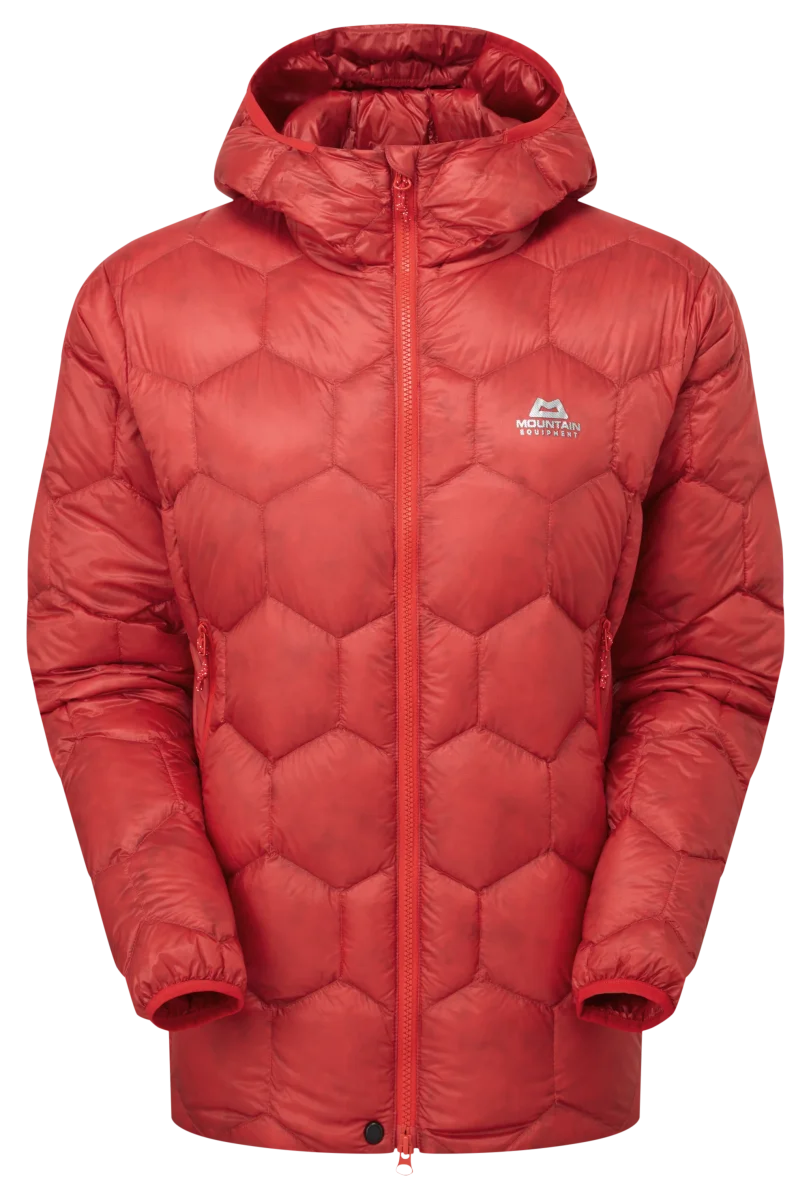 Xenith Women's HELIUM 10D Hexagon Baffle 800 Fill Down Jacket - Chilli Red [ME-008717_SAMPLE]