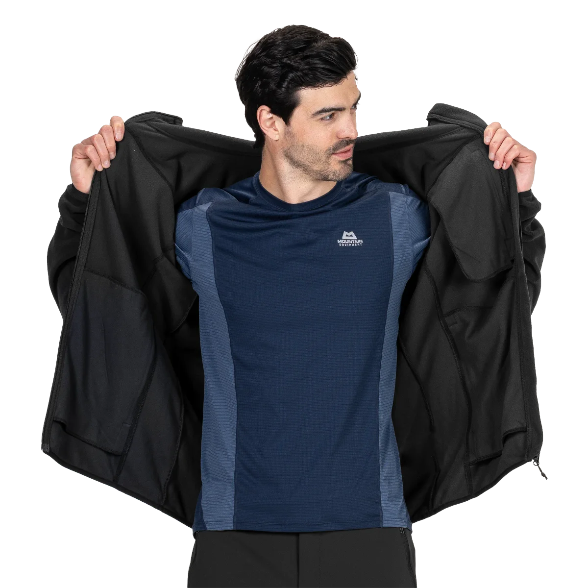 Micro Zip Men's 100% POLARTEC® Classic 100M Mid-layer Fleece Jacket - Black [ME-008730_SAMPLE]