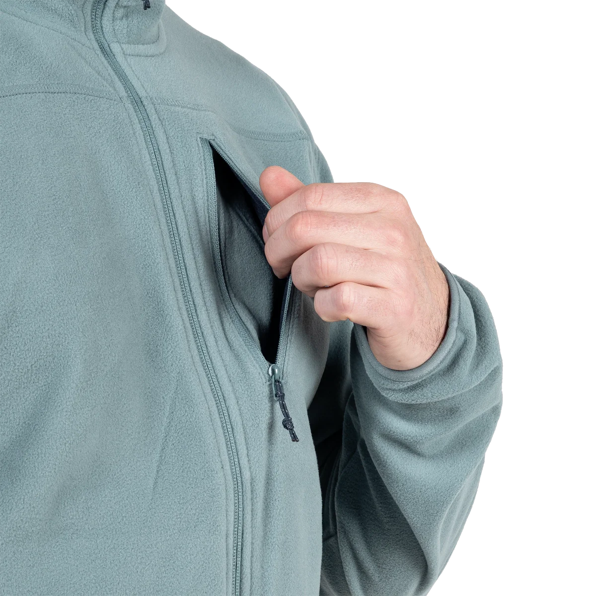 Micro Zip Men's 100% POLARTEC® Classic 100M Mid-layer Fleece Jacket - Goblin Blue [ME-008730_SAMPLE]