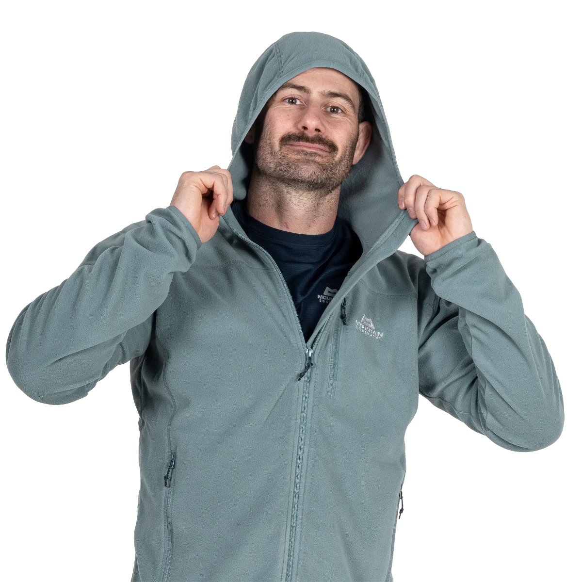 Micro Zip Men's 100% POLARTEC® Classic 100M Mid-layer Fleece Jacket - Goblin Blue [ME-008730_SAMPLE]