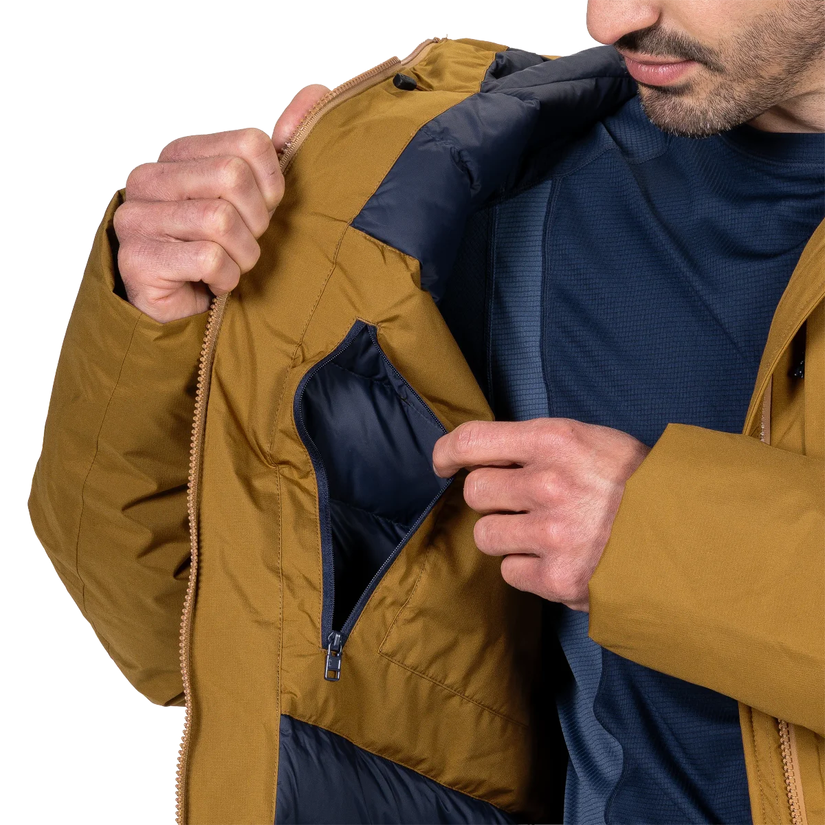 Triton Men's 2-layer DRILITE® 50D 700 Fill Down Jacket - Walnut [ME-008739_SAMPLE]