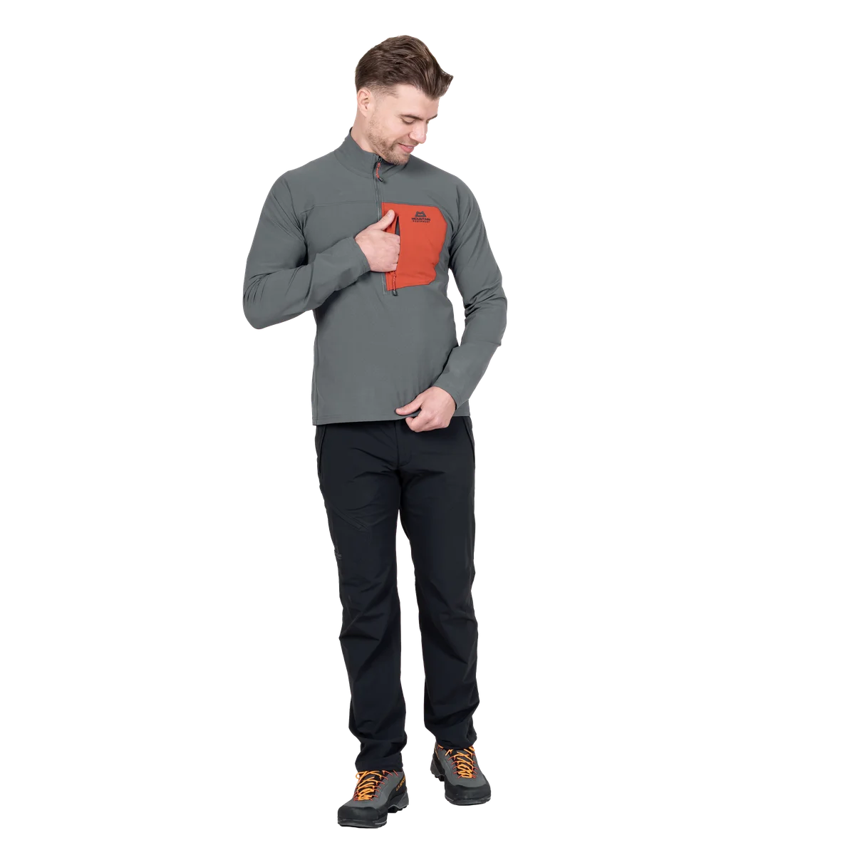 Arrow Men's Double Weave Lightweight Technical Mid-layer 1/4 Zip - Anvil Redrock [ME-008751_STOCK]
