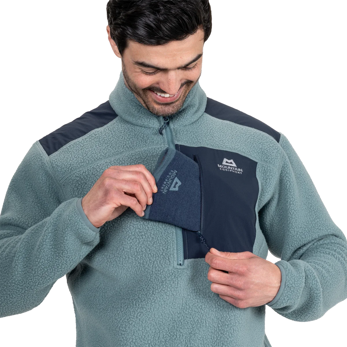 Highpile Men's High-Loft Insulated Fleece 1/4 Zip Pullover - Goblin Blue [ME-008980_SAMPLE]