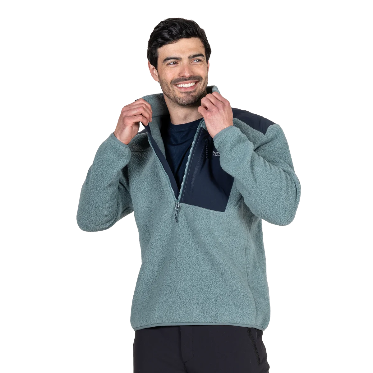 Highpile Men's High-Loft Insulated Fleece 1/4 Zip Pullover - Goblin Blue [ME-008980_SAMPLE]