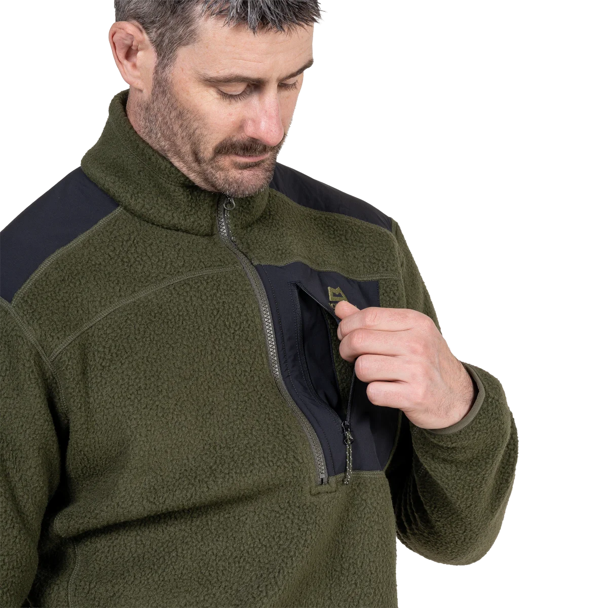 Highpile Men's High-Loft Insulated Fleece 1/4 Zip Pullover - Buckthorn Black [ME-008980_SAMPLE]