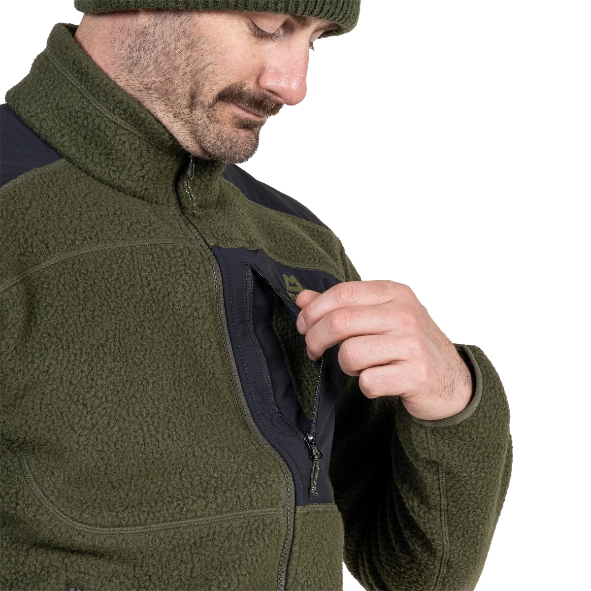 Highpile Men's High-Loft Recycled Fleece Jacket - Buckthorn Black [ME-009003_SAMPLE]
