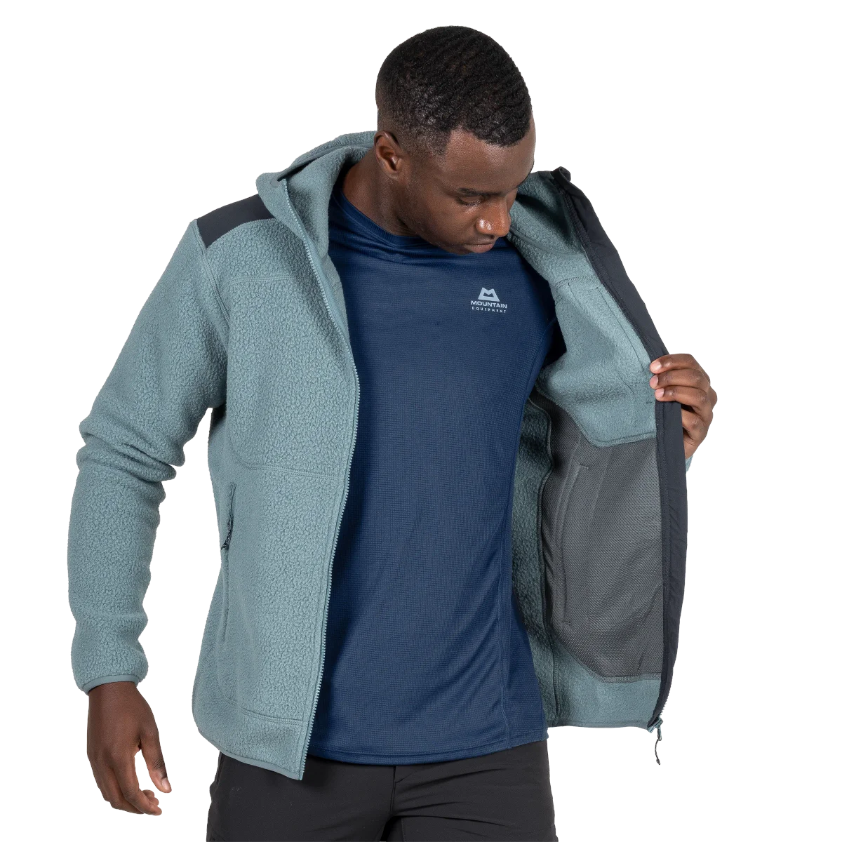 Highpile Hooded Men's High-Loft Recycled Fleece Jacket - Goblin Cosmos [ME-009005_SAMPLE]
