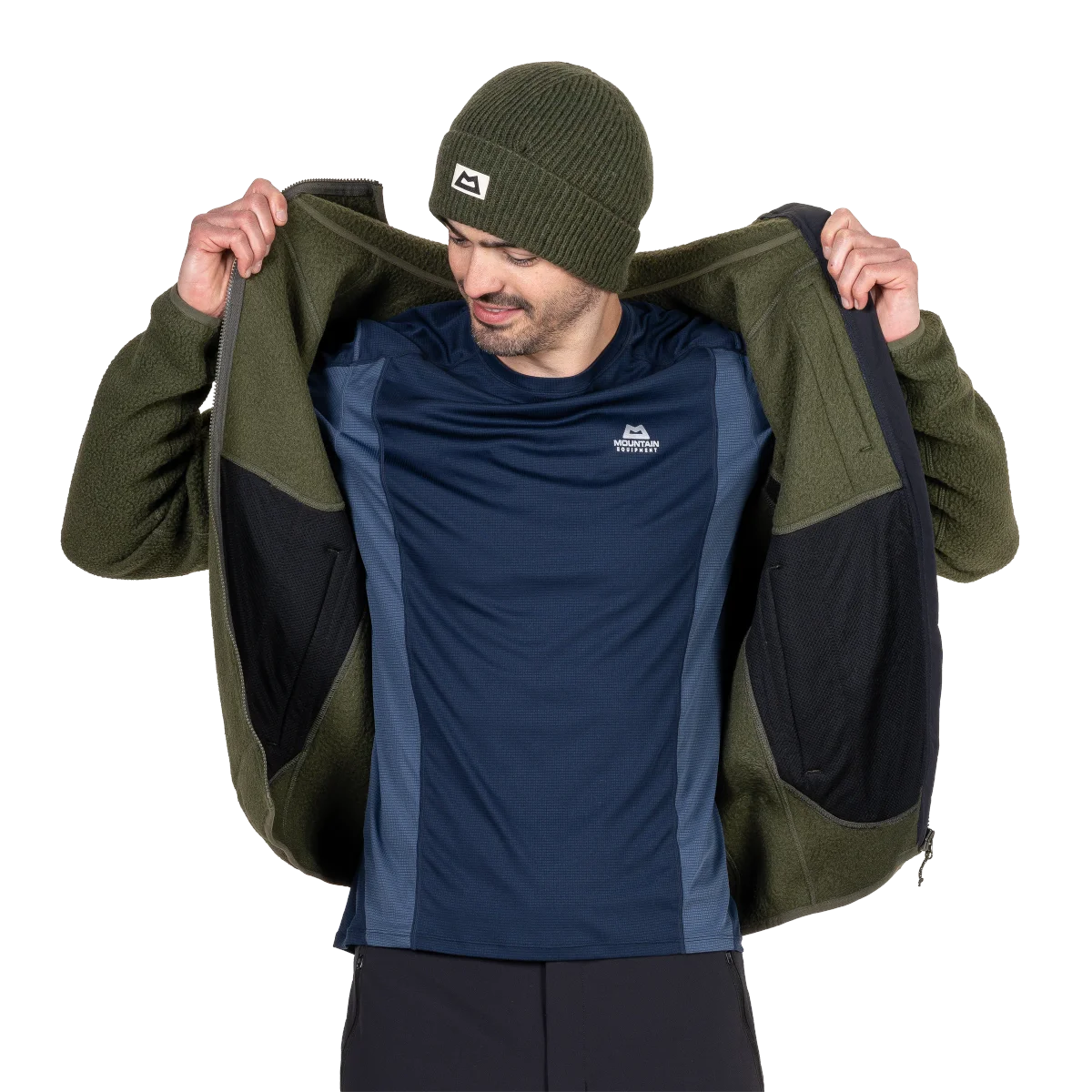 Highpile Hooded Men's High-Loft Recycled Fleece Jacket - Buckthorn Black [ME-009005_SAMPLE]