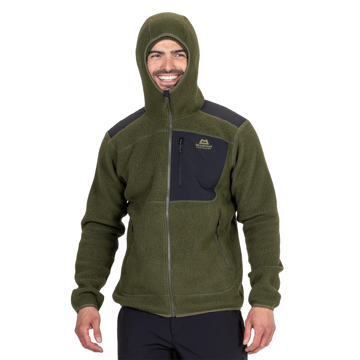Highpile Hooded Men's High-Loft Recycled Fleece Jacket - Buckthorn Black [ME-009005_SAMPLE]