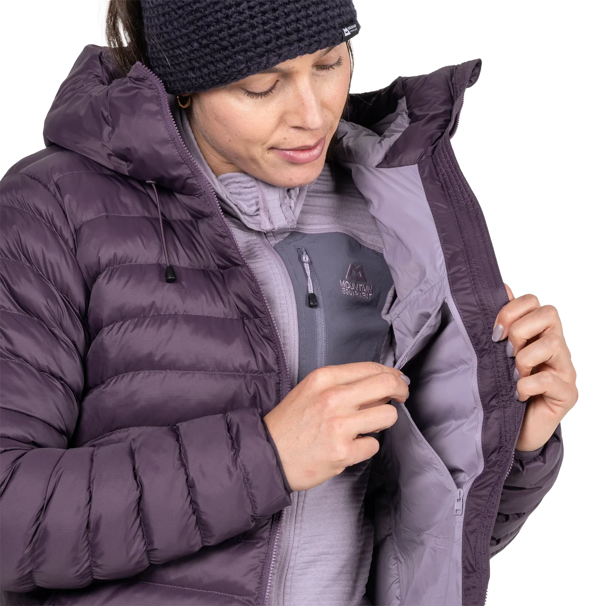 Superflux Women's POLARLOFT® 40D 100% Recycled Hooded Down Jacket - Nightshade [ME-009011_SAMPLE]