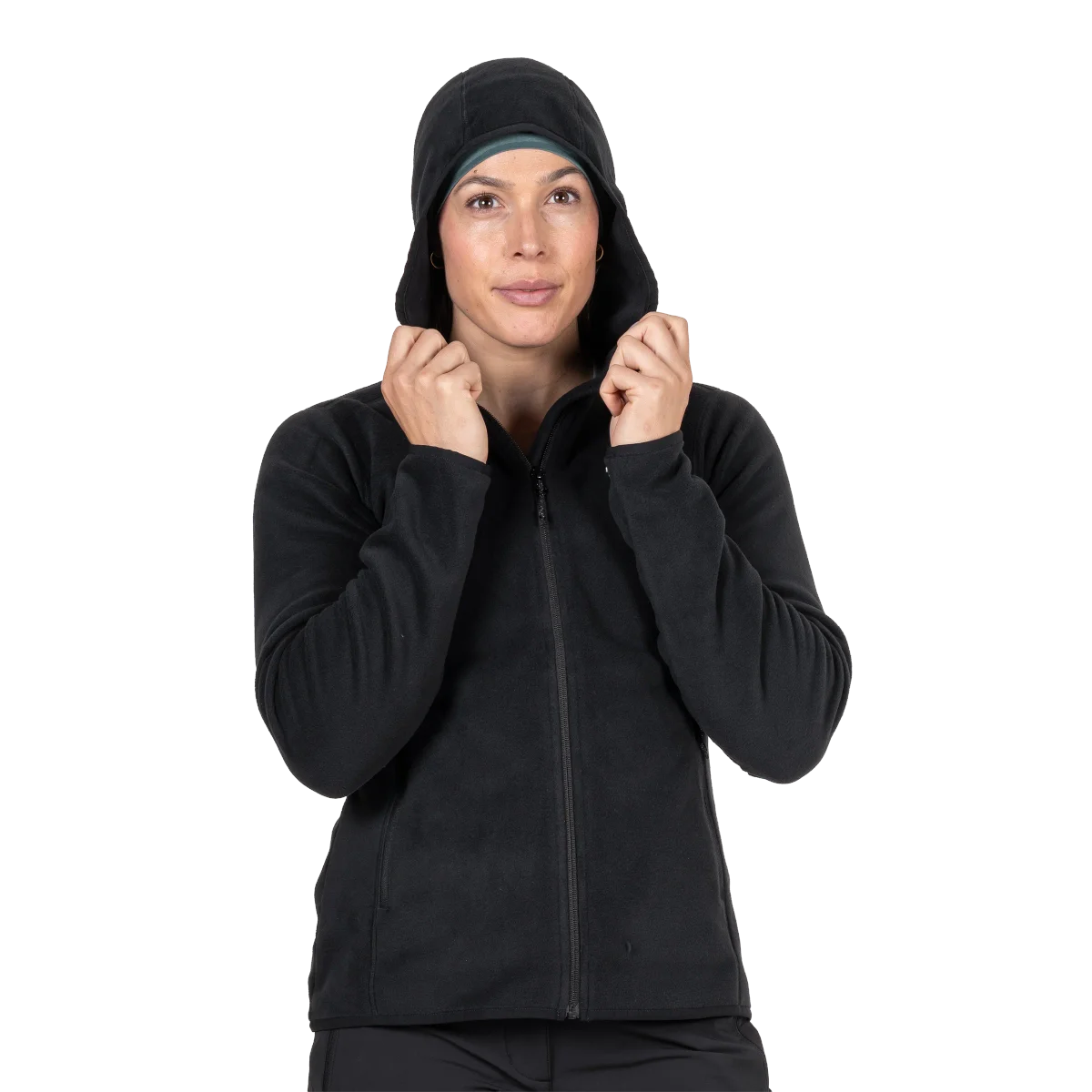 Indus Women's POLARTEC® Classic 200M Hooded Fleece Jacket - Black [ME-009089_SAMPLE]